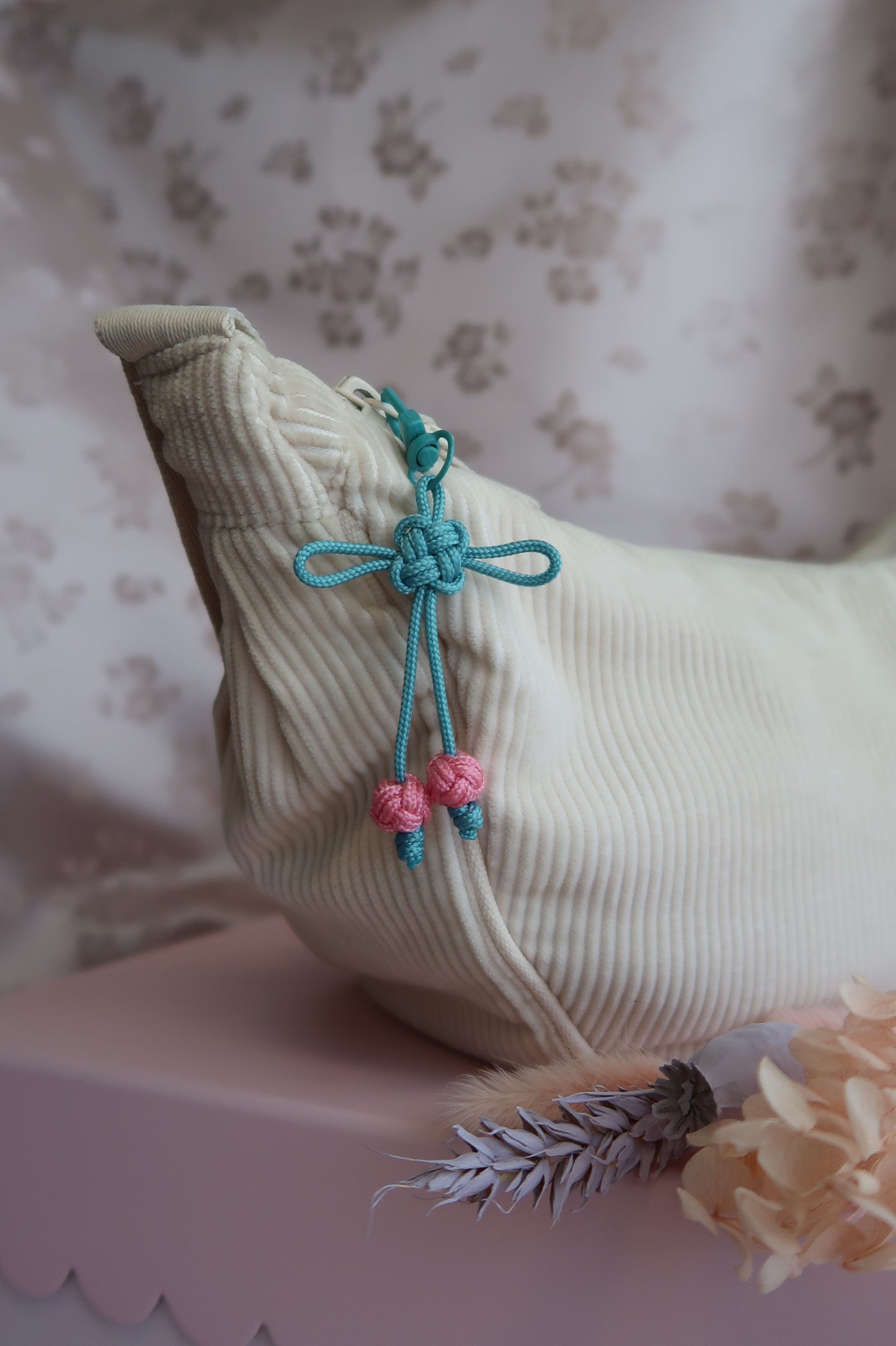 Porte-clés nœud coréen "Chance"