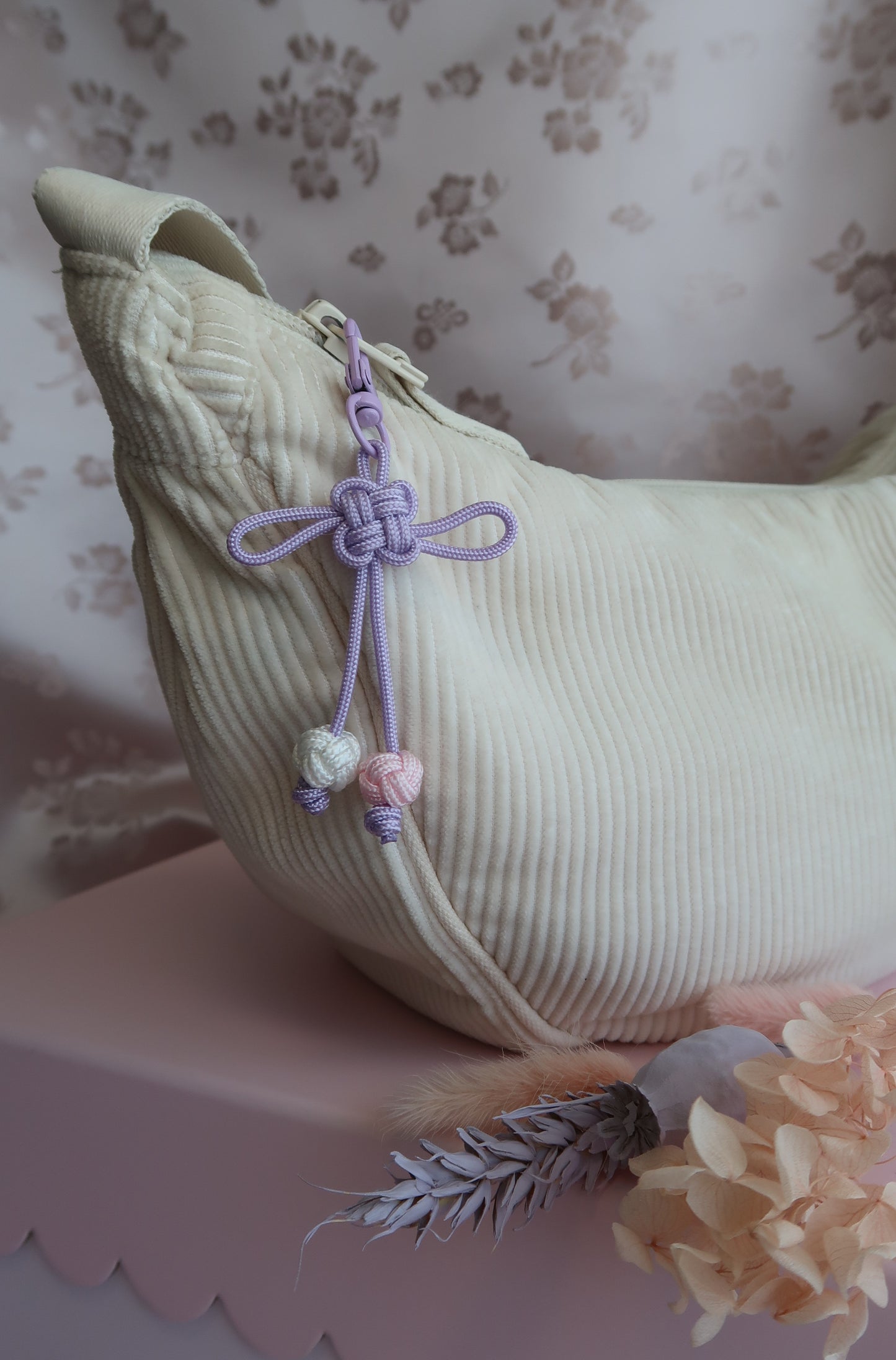 Porte-clés nœud coréen "Chance"