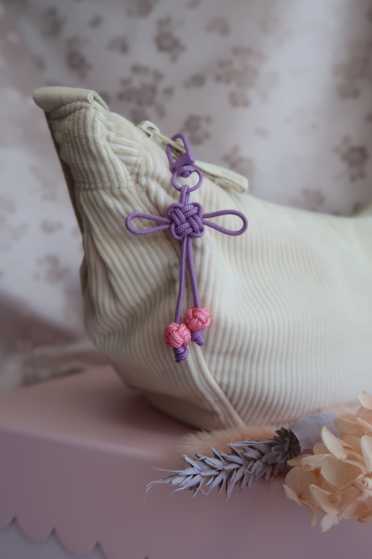 Porte-clés nœud coréen "Chance"