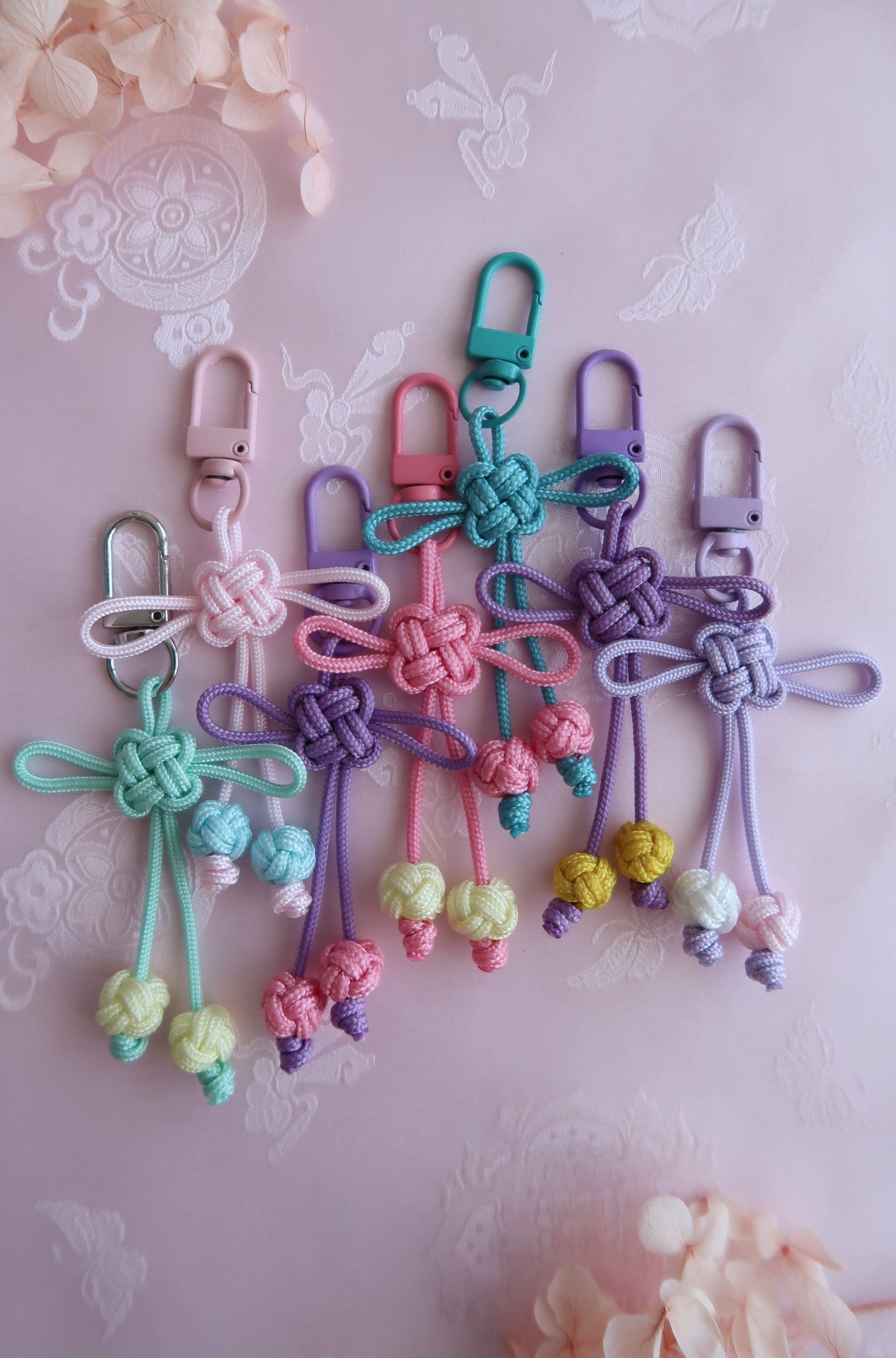 Porte-clés nœud coréen "Chance"